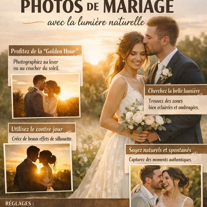 Photo de mariage : comment maîtriser la lumière naturelle ?