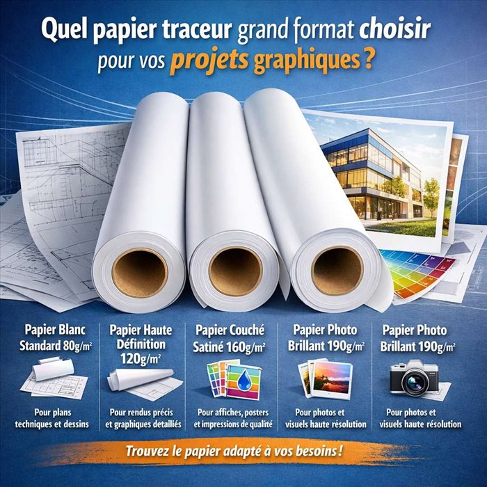 Quel papier traceur grand format choisir pour vos projets graphiques ?